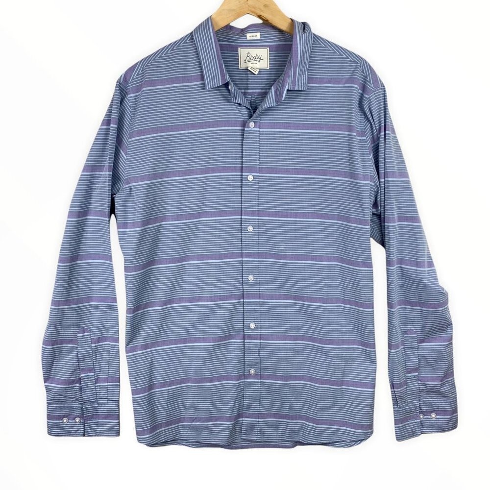 Bixby Nomad Blue Stripped Button Down- XL